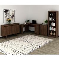 Conjunto Escritorio Completo 4 Peças Cj1 Rustico Rustico - 1