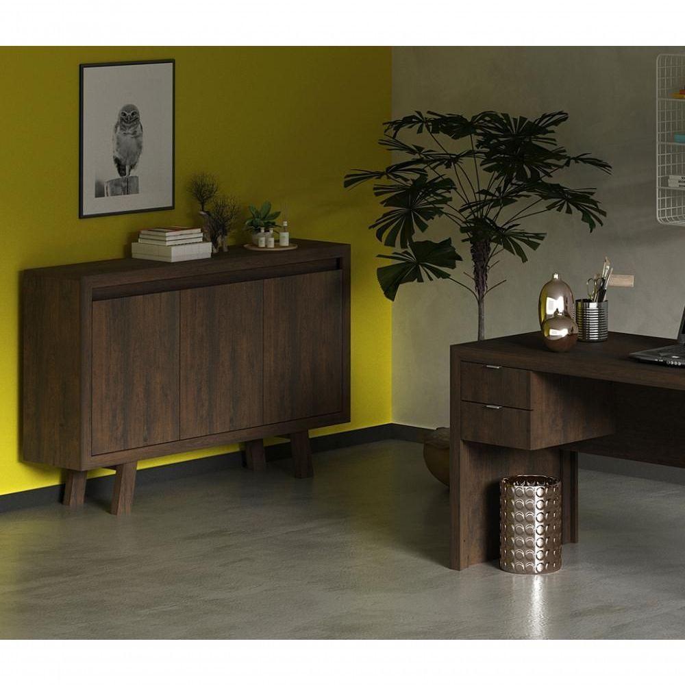 Armario Balcão Para Escritório Me4120 Rustico Rustico - 4