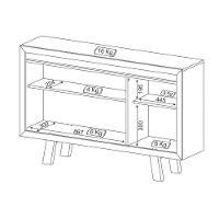 Armario Balcão Para Escritório Me4120 Rustico Rustico - 2