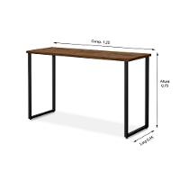 Escrivaninha Office 1,20 Klm Móveis Amadeirado Com Preto - 2