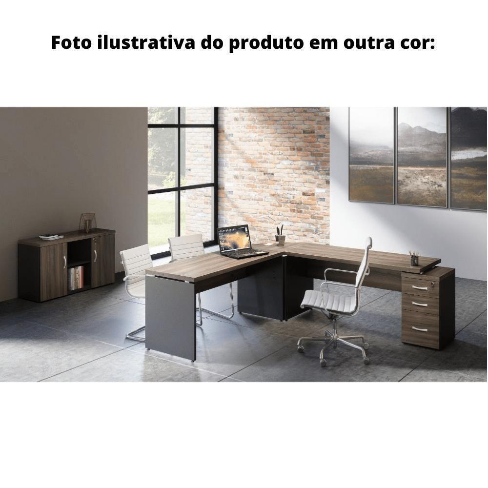 Mesa De Escritório Complemento 104 X 45 Cm Pé Gaveteiro 4 Gavetas Pe40 Em Mdp Cor Noce Naturalle - 2