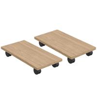 Kit 02 Suportes Para Cpu Com Rodízios Cyber L03 Amadeirado - 1