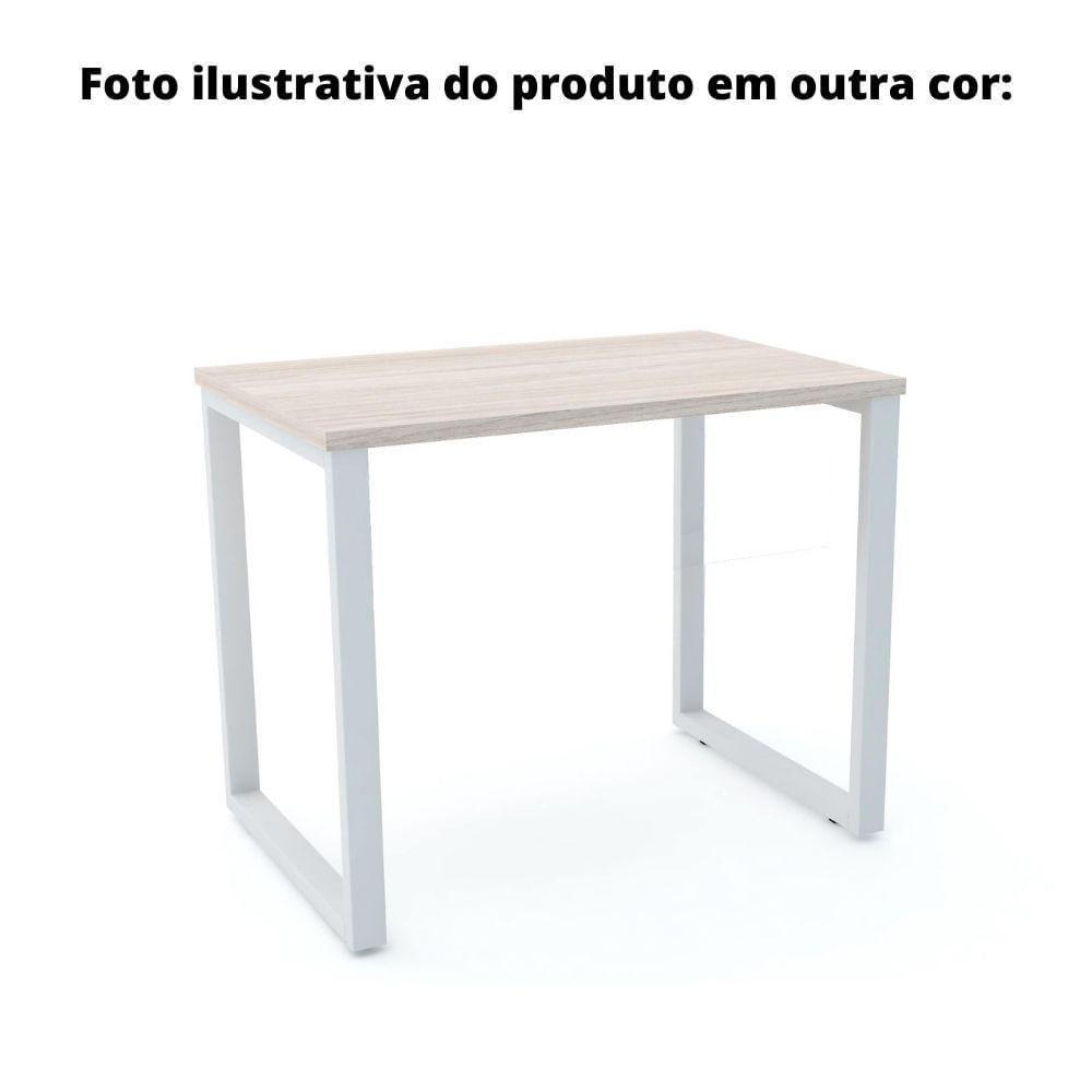 Mesa De Escritório Pé Tubular Pe25 Em Mdp 90 X 45 Cm Cinza Com Base Cinza - 5