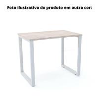 Mesa De Escritório Pé Tubular Pe25 Em Mdp 90 X 45 Cm Cinza Com Base Cinza - 7