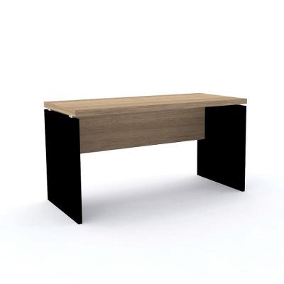 Mesa De Escritório Pé Painel Pe40 Em Mdp 120 X 60 Cm Noce Naturalle Base Preta