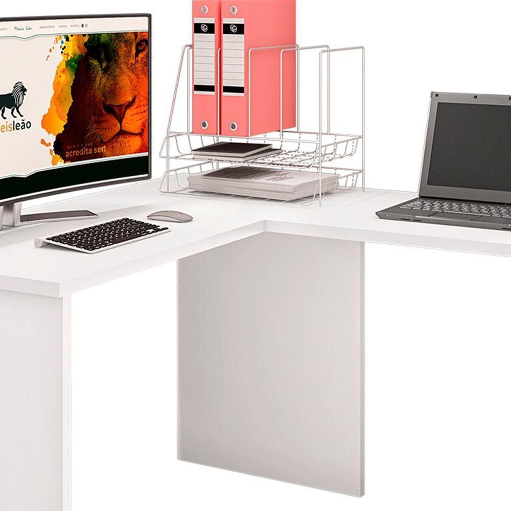 Mesa Escrivaninha Parati L01 Com Extensor - Doce Sonho Móveis Branco - 3