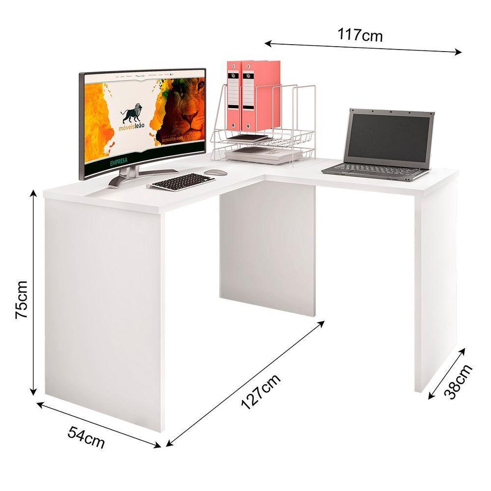 Mesa Escrivaninha Parati L01 Com Extensor - Doce Sonho Móveis Branco - 5