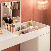 Escrivaninha Penteadeira Marih 121 Cm Branco Cinamomo Mell Mbl Branco Cinamomo Mell