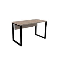 Mesa De Escritório Pé Tubular Pe25 Em Mdp 90 X 60 Cm Noce Naturalle E Base Preta - 1