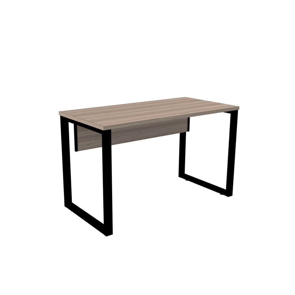Mesa De Escritório Pé Tubular Pe25 Em Mdp 150 X 70 Cm Cor Noce Naturalle E Base Preta - 1