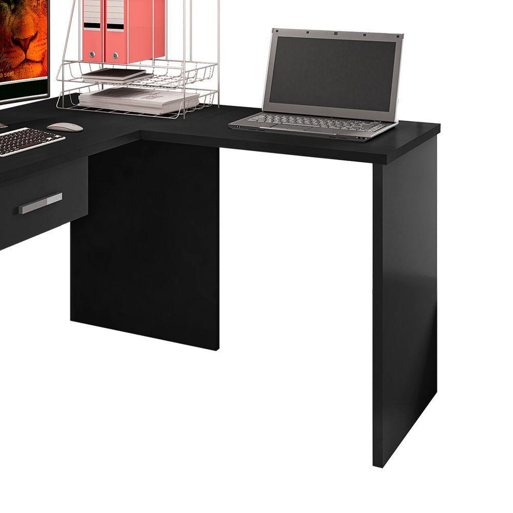 Mesa Escrivaninha Parati L01 Com Extensor E 1 Gaveta - Doce Sonho Móveis Preto - 2