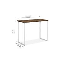 Escrivaninha Office 0,90 Klm Móveis Amadeirado Com Branco - 2