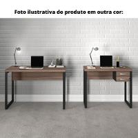 Mesa De Escritório Pé Tubular Pe25 Em Mdp 134 X 60 Cm Preta Com Base Preta - 2