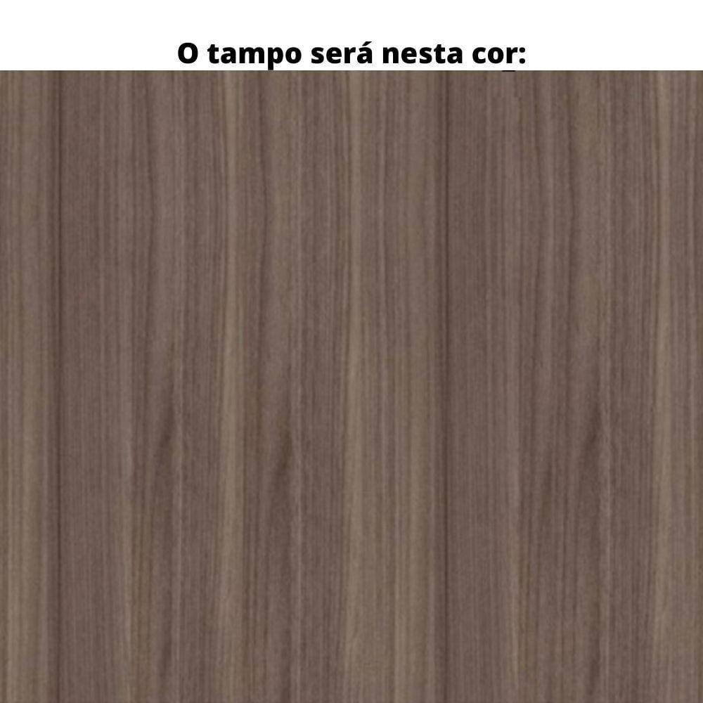 Mesa De Escritório Em L Pé Painel Pe25 Em Mdp 135 X 135 X 60 Cm Cor Walnut E Base Preta - 4