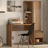 Escrivaninha Com Armário Office Morada Amendola/grafito Demóbile Amendola/grafito - 1