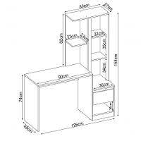 Escrivaninha Com Armário Office Morada Amendola/grafito Demóbile Amendola/grafito - 3