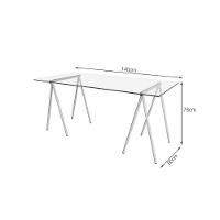 Mesa De Escritório Escrivaninha Cavalete Itaim Branco Asturias - 3