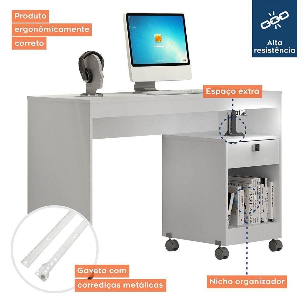 Mesa Para Computador Giga Valdemóveis Branco - 3