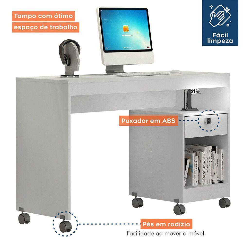 Mesa Para Computador Giga Valdemóveis Branco - 4
