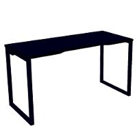 Mesa Gamer Retangular Home Office 134 X 60 Cm Pé Tubular Preto Com Borda Preta - 1