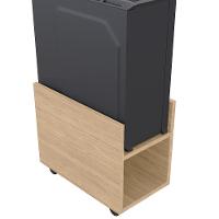 Kit 02 Suportes Para Cpu E Nobreak Com Rodízios Guide L03 Amadeirado - 5