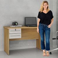 Mesa Para Computador 2 Gavetas Byte Valdemóveis Off White/cinamomo - 2