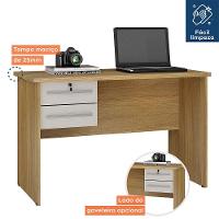Mesa Para Computador 2 Gavetas Byte Valdemóveis Off White/cinamomo - 6
