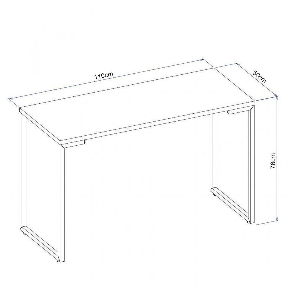 Mesa Escrivaninha Paúba Preto - Cor: Preto - 3