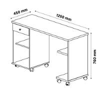 Mesa De Computador Com Prateleiras Million Branco Patrimar