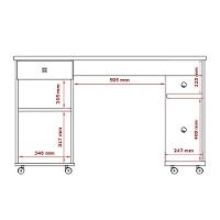 Mesa De Computador Com Prateleiras Million Branco Patrimar - 6