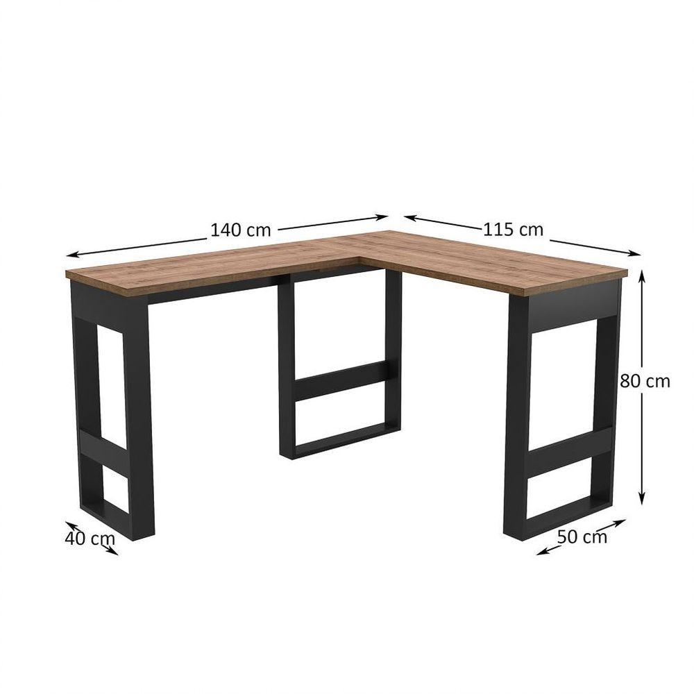 Mesa Para Computador Em L Chess F04 Preto/Solanum - Mpozenato - 2