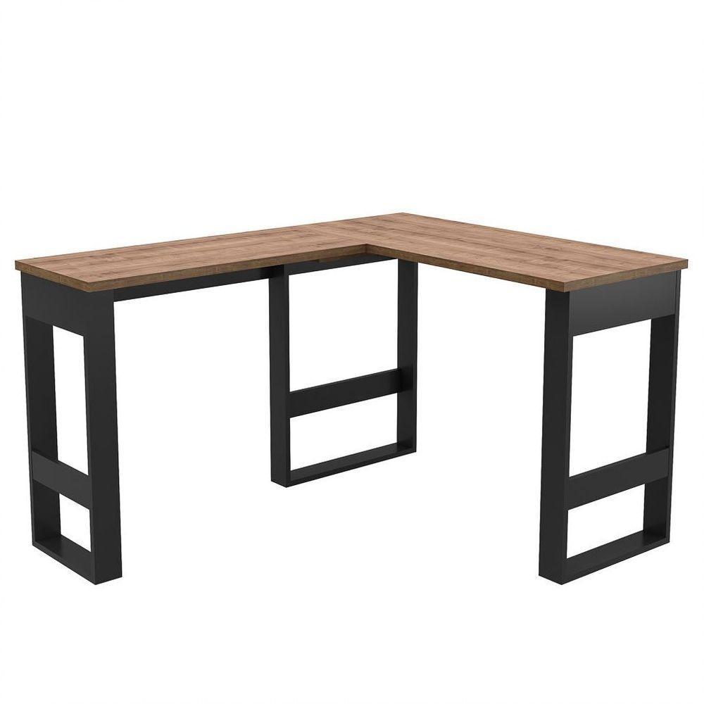 Mesa Para Computador Em L Chess F04 Preto/Solanum - Mpozenato - 3