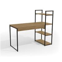 Mesa De Escritório Industrial 3 Prateleiras Freijó 1,36m - 5