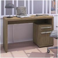 Mesa De Escritório Escrivaninha 1 Gaveta 1 Porta Nogal 1,20m - 1