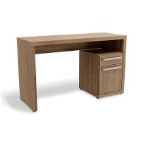 Mesa De Escritório Escrivaninha 1 Gaveta 1 Porta Nogal 1,20m - 4