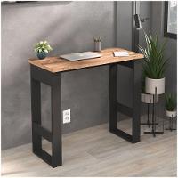 Mesa Para Computador Estilo Industrial 90Cm Chess F04 Preto/Solanum - Mpozenato - 4