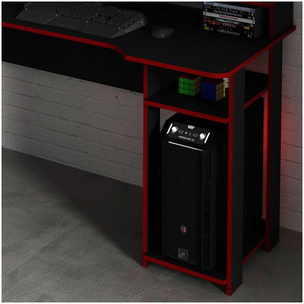 Mesa Para Computador Notebook Gamer Me4153 Preto/vermelho - 4