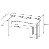 Mesa Para Computador Notebook Gamer Me4153 Preto/vermelho - 2