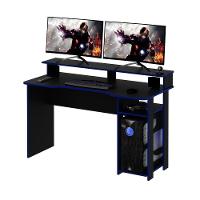 Mesa Para Computador Notebook Gamer Me4153 Preto/azul - 1