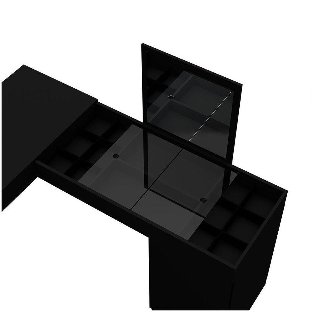 Escrivaninha Penteadeira Mobler Princesa Preto Fosco - 3