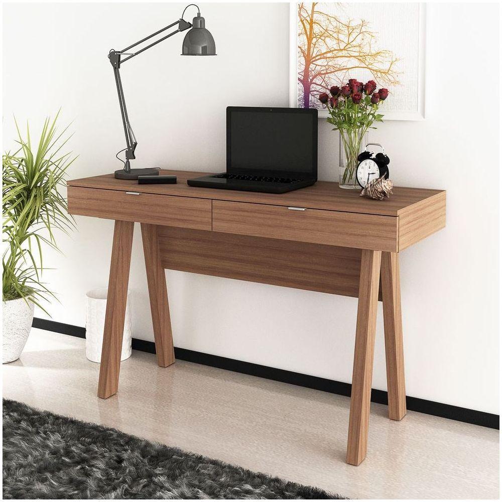 Mesa Para Escritório 2 Gavetas Me4128 Amêndoa/amêndoa - 5