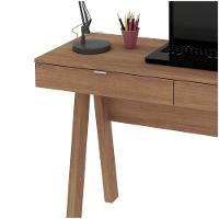 Mesa Para Escritório 2 Gavetas Me4128 Amêndoa/amêndoa