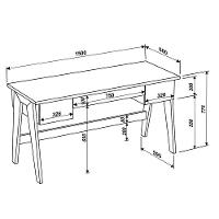 Mesa Para Computador Escrivaninha Trend 3 Gavetas Hanover/off White - 3