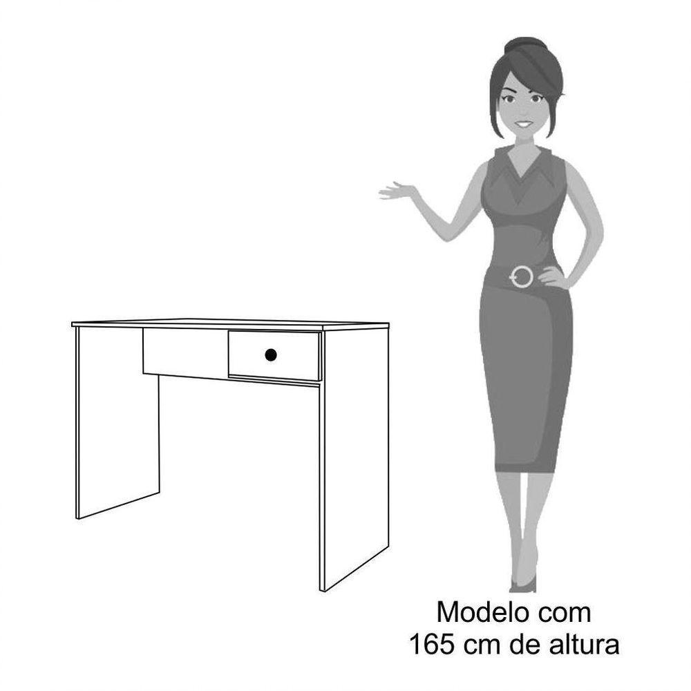 Mesa Para Computador Notebook Escrivaninha 101cm Dubai L03 Preto - 2