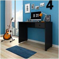 Mesa Para Computador Notebook Escrivaninha 101cm Dubai L03 Preto - 7