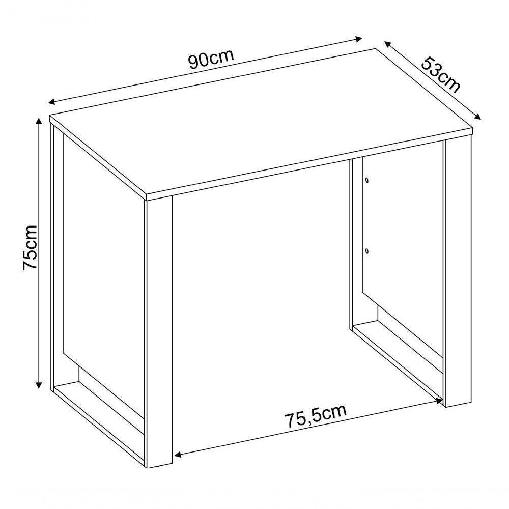 Mesa Escrivaninha Para Computador Office Grafito - 3