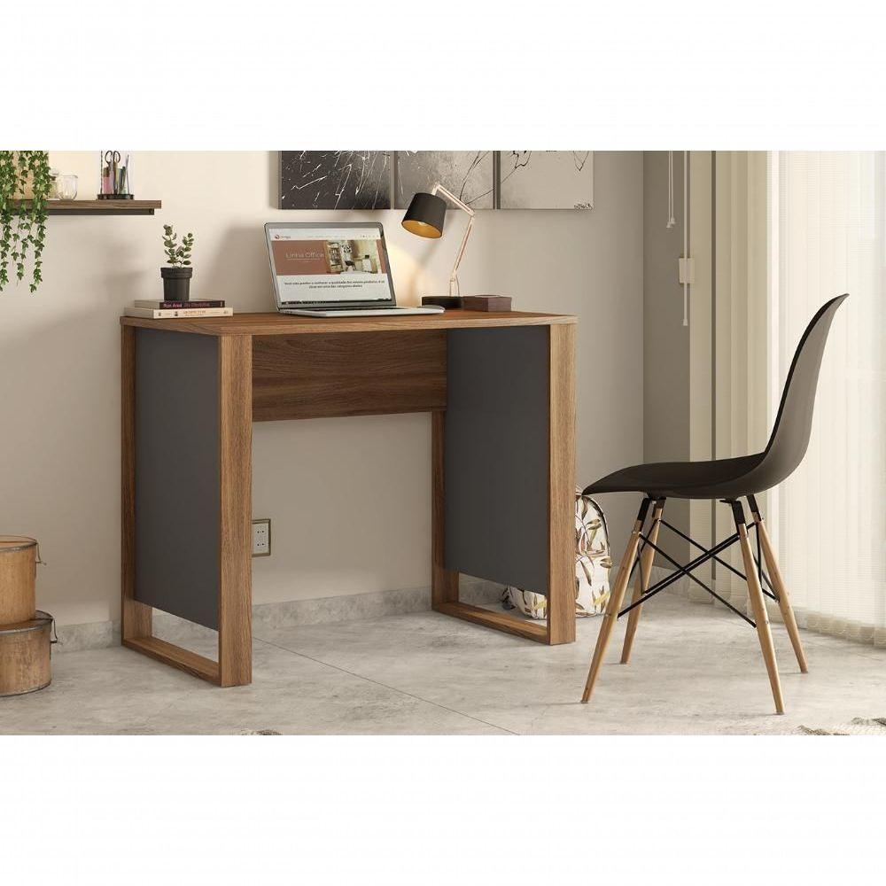 Mesa Escrivaninha Para Computador Office Grafito - 4
