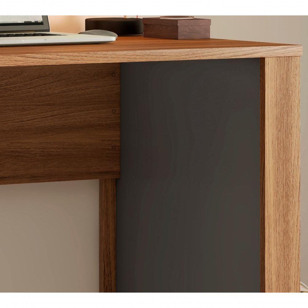 Mesa Escrivaninha Para Computador Office Grafito - 6