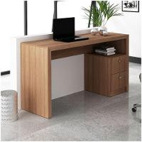 Mesa Para Computador Escrivaninha 2 Gavetas Me4130 Amêndoa - 13