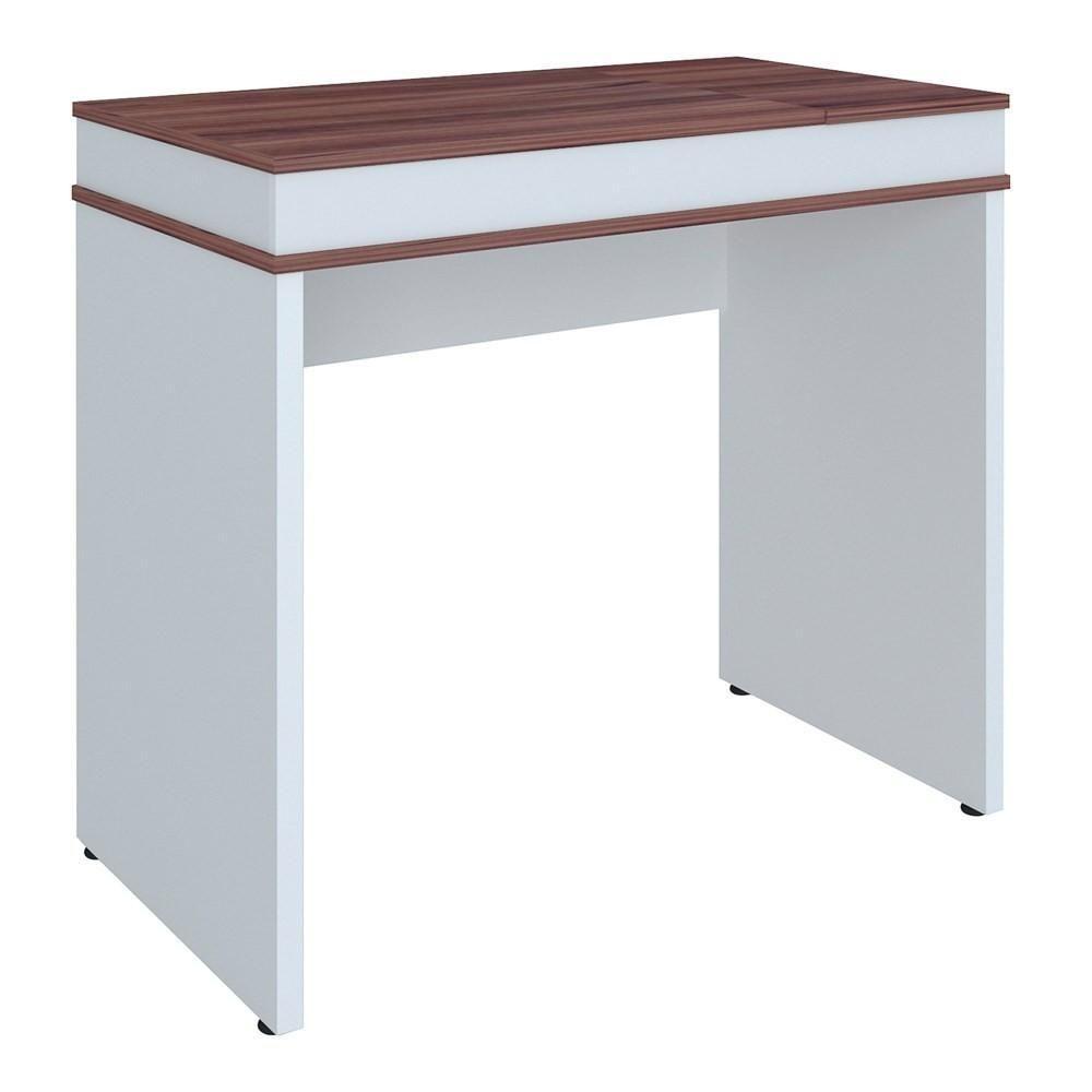 Escrivaninha Office Com Tampo Dobrável Mobile Ipê/branco - 1